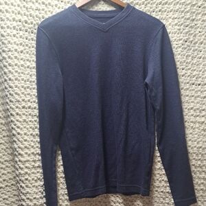 Faded Glory Men's Dark Blue V-Neck Sweater